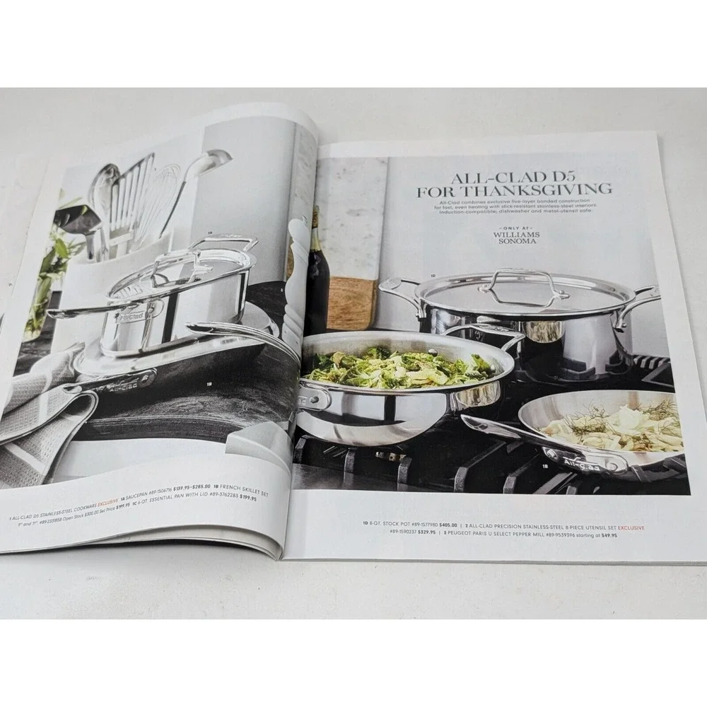 Williams Sonoma Catalog Holiday 2021 Look Book  Thanksgiving Kitchen Decor VTG‎